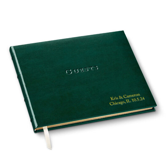 Hardcover Leather Guest Book